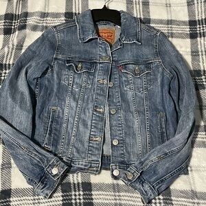 Levi Strauss San Francisco Cal Jean Jacket Big Girls Size Medium-Dark Blue Denim